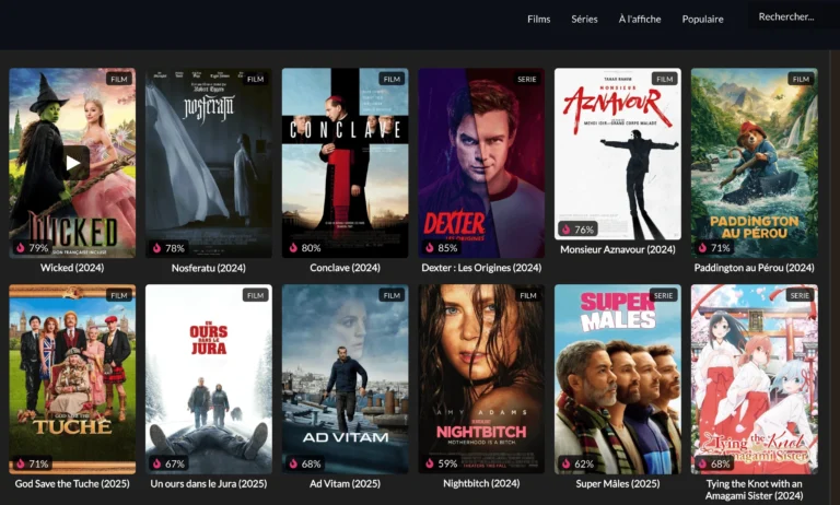 Page d'accueil de Cpasmieux illustrant la nouvelle adresse du site de streaming en 2025