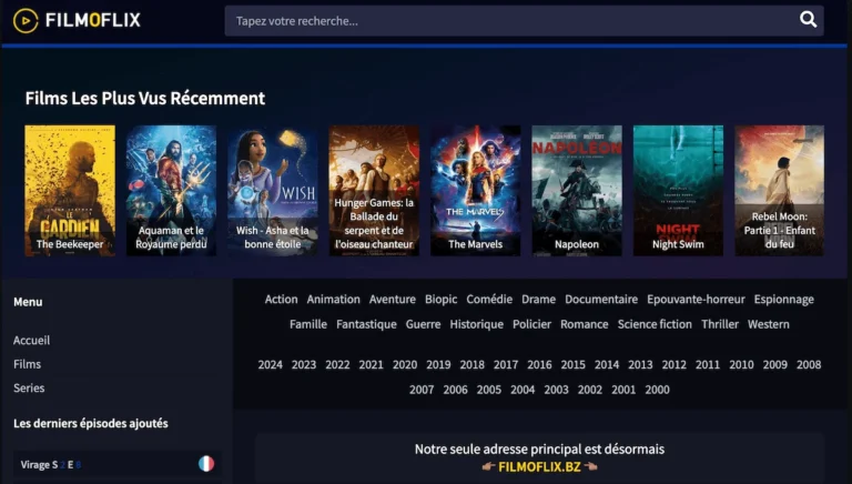 Nouvelle adresse officielle de Filmoflix en mai 2025