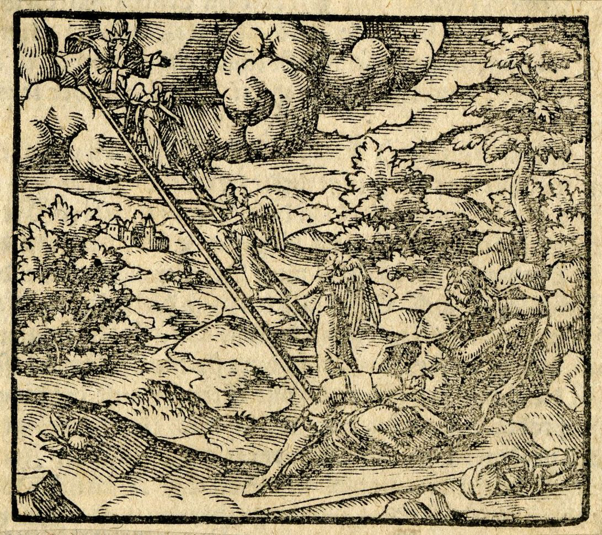 Manuscrit ancien sur l'échelle de Jacob