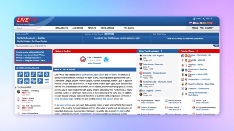 Nouvelle adresse du site Live TV SX pour accéder aux contenus en streaming