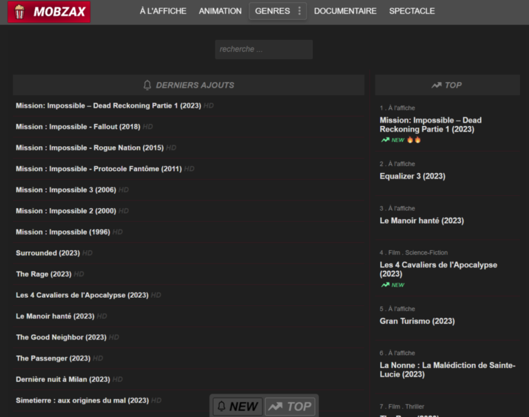 Capture d'écran d'un site de streaming hors service évoquant la fermeture d'Udrob.com