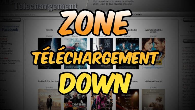 Nouvelle adresse de Zone Téléchargement en 2025 illustrée sur fond sombre